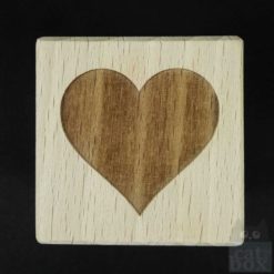 Holzwürfel Symbole positiv -Herz