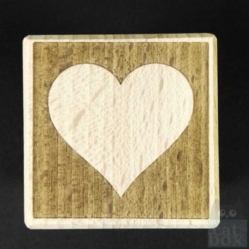Holzwürfel Symbole negativ -Herz