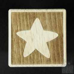 Holzwürfel Symbole negativ -Stern